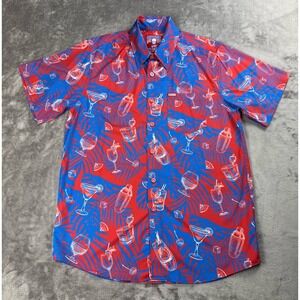 Dixxon Shirt Mens M The‎ Mixxer Short Sleeve Hawaiian Style Button Up